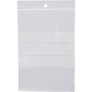 Boxstuff - Gripzakjes 160 x 230 mm - Met Schrijfvlak - Transparant Plastic - Herbruikbaar - 100 Stuks - 50 Micron Dikte - Voor Voedsel, Kralen, Sieraden en Accessoires