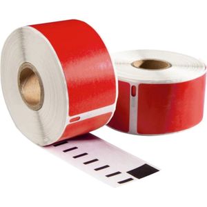 Dymo 99010 Rood compatible labels, 89 mm x 28 mm, 260 etiketten, permanent