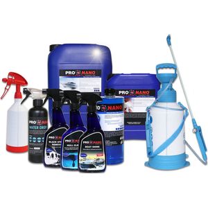 ProNano | Pro Nano Maritiem Pakket Pro | Incl. prof. lagedrukpomp en handsprayer! | Een complete set voor onderhoud, bescherming en reiniging van uw boot! Producten gebaseerd op Nano Technologie | Hét Pakket voor de echte bootliefhebbers!