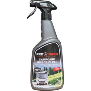 ProNano | CampCare Camper- & Caravan reinigers | Insect Clean 750ml | Nano Technologie | Speciaal ontwikkeld voor het verwijderen van insecten van de carrosserie en ruiten | Geconcentreerd product is contactloos aan te brengen