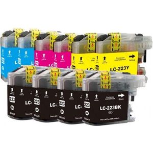 LC 223 BK/C/M/Y XL 10 stuks multipack AtotZinkt Cartridges compatibel voor Brother LC223 XL 4 x zwart 2 x alle kleuren multipack DCP-J4120DW MFC-J4420DW MFC-J4425DW MFC-J4620DW MFC-J4625DW MFC-J5320DW MFC-J5620DW MFC-J5625DW MFC-J5720DW LC-223 XL