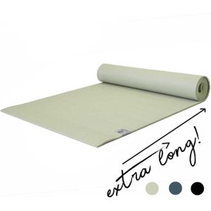 Extra Lange Yogamat | Sticky |  6mm dik | Sage Groen