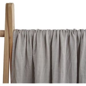 Hydrofiele doek XL - 120x120 cm - Inbakerdoek - Effen Grijs - Swaddle doek groot