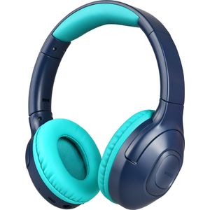 Draadloze Koptelefoon Voor Kinderen - ONBREEKBAAR - 45 uur muziek – Over Ear – Bluetooth 5.0 - Hoofdtelefoon Kids - Blauw