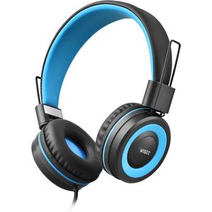 WiseQ - Koptelefoon - Geluidsdempende - Verstelbaar - Volumebegrenzer - Zwart-Blauw