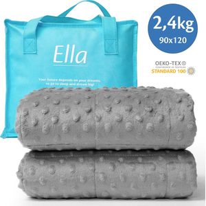 Ella Verzwaringsdeken Kind 2,4kg - 90 x 120cm - Zwaartedeken - Weighted Blanket - Verzwaarde Deken - OEKO-TEX Katoen & Minky Fleece