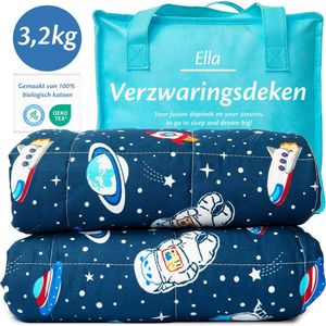 Ella - Verzwaringsdeken - Ruimte & Astronauten - OEKO-TEX Katoen - 3,2kg