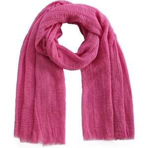 Emilie scarves The all time essential scarf - sjaal - fuchsia roze - linnen - viscose