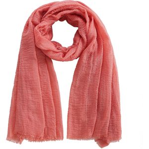 Emilie scarves The all time essential scarf - sjaal - koraal - linnen - viscose