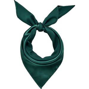 Emilie scarves - sjaal - satijn - donkergroen - vierkant 60*60 cm