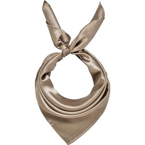 Emilie scarves - sjaal - satijn - taupe - vierkant 60*60 cm
