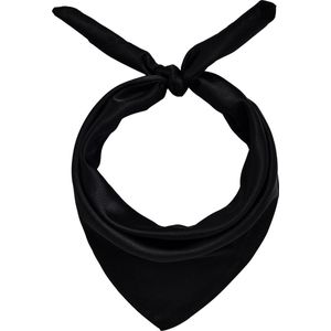 Emilie Scarves - sjaal - satijn - zwart - vierkant 60*60 cm