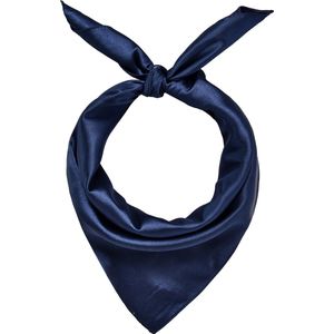Emilie Scarves - sjaal - satijn - donkerblauw - vierkant 60*60 cm