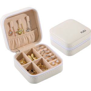 Emilie collection - sieradenopberger - mini beautycase voor op reis - etui sieraden - Lila