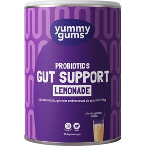 Yummygums - Gut support limonade - suikervrij - gember citroen smaak - rijk aan vezels, probiotica en enzymen vegan - 240g
