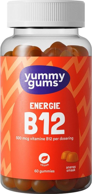 Yummygums - B12 Energie Gummies - 60 Stuks - Vitamine B