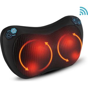 Qumax - Massagekussen Draadloos - Oplaadbaar - Infrarood Warmtefunctie