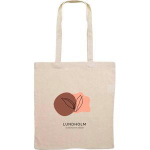 Lundholm tote bag katoen cotton - Scandinavisch design - katoenen shopper tas naturel ecru - 100% cotton - zeer sterk | Lundholm Ängelholm collectie