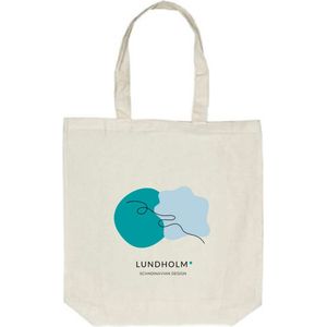 Lundholm tote bag katoen cotton extra sterk en ruim - Scandinavisch design - katoenen shopper tas naturel ecru - 100% cotton - boodschappentas zero waste - katoenen tas | Lundholm Ängelholm collectie