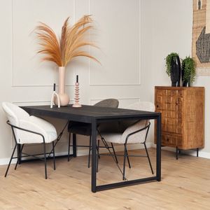 StarFurn Eettafel Boaz Zwart 140cm