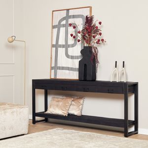 StarFurn - Boaz - Sidetable - Zwart - Mangohout - 180cm