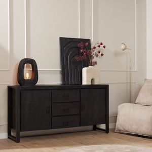 Starfurn - Boaz - Dressoir - Zwart - Mangohout - Metalen Frame