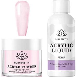 Born Pretty - Acrylpoeder set - Roze - Acrylpoeder - Acryl liquid - Acryl - Monomer - Acryl nagels starterspakket - Acrylpoeder transparant - Acrylpoeder wit - Acrylpoeder roze - Acrylic powder - Acrylic nail kit - Acryl set - Acryl vloeistof