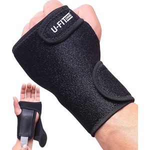 U Fit One 1 Stuk Links Polsbrace - Carpaal Tunnel Syndroom - Wrist wraps - Polsbandage - Wrist support - RSI - Pols Ondersteuning & Versteviging - Polssteun - Polsbeschermer - Fitness - Golf - ufitone