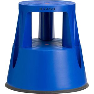 BRASQ Opstapkrukje Comfort Blauw ST200 - Verrijdbaar - Draagvermogen 150 kg - Opstapkruk - Opstapje - Opstapkrukje volwassenen - Olifantenvoet