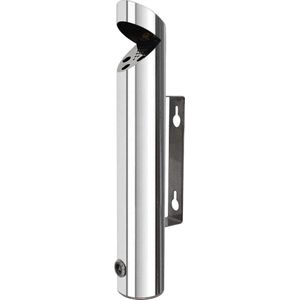 BRASQ Wandasbak RVS Asbak voor buiten met 1.7 liter inhoud - Ø7,5x(H)45 cm