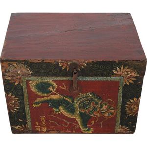 Fine Asianliving Antieke Chinese Kist Handgeschilderd Chinese Mythe