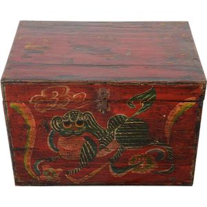 Fine Asianliving Antieke Chinese Kist Handgeschilderd Chinese Mythe