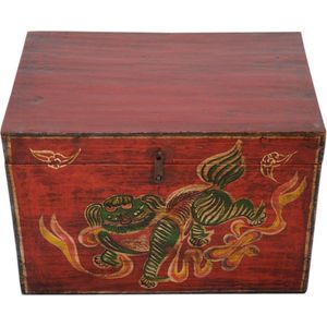 Fine Asianliving Antieke Chinese Kist Handgeschilderd Chinese Mythe