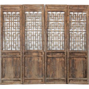 Fine Asianliving Antiek Chinees Kamerscherm 4 Panel Handgesneden 19e Eeuw B260xD7xH244cm
