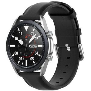 Garmin Vivoactive 5 / Vivoactive 3 - Classic leren bandje - Zwart  - Garmin bandje
