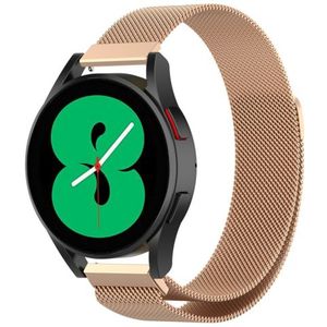 By Qubix - Compatible met Garmin Venu 3s / Vivoactive 4s / Venu 2s / Vivomove 3s / Forerunner 255s - Milanese bandje - Champagne goud - Compatible Garmin bandje