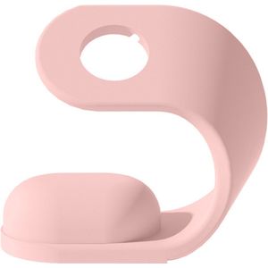 By Qubix Apple Watch houder - Siliconen - Roze - Geschikt voor Apple watch standaard - docking station