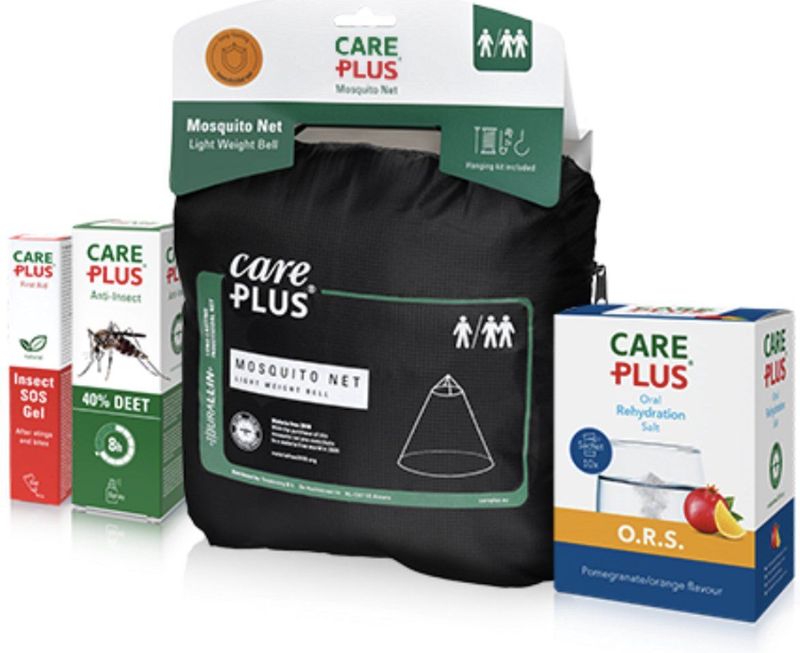 Care Plus - Reispakket - Klamboe Light Weight Bell - Geïmpregneerd - 4 Stuks