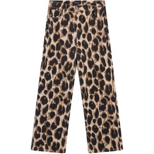 Refined Department - Dames Broek - Bruin - Luipaardprint - Wijde Pasvorm