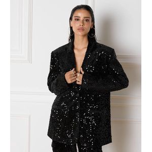 Refined Department Blazer Knitted Oversized Blazer Bodi R2411467608 999 Black Dames Maat - XS