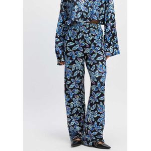 Refined Department - Nova - Damesbroek - Blauw/Zwart - 100% Polyester