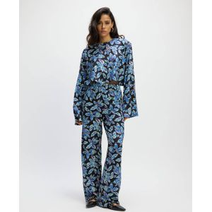 Refined Department - Nova - Damesbroek - Blauw/Zwart - 100% Polyester