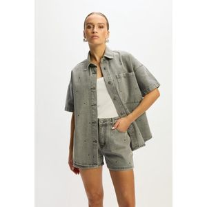 Refined Department - Blouse - Mid Grey - Oversized - Dames