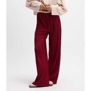 Refined Department - Broek Mara - Bordeaux - Knitted Relaxed Wide Pants