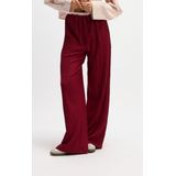 Refined Department - Broek Mara - Bordeaux - Knitted Relaxed Wide Pants