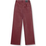 Refined Department - Esmee R2509180762 - Imitatieleer Broek - Bordeaux - Wide Pants