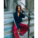 Refined Department - Esmee R2509180762 - Imitatieleer Broek - Bordeaux - Wide Pants