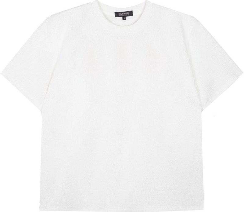Refined Department - T-shirt - Wit - Polyester/Viscose/Elastan