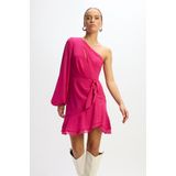 Refined Department - Jurk - Fuchsia - 100% Polyester