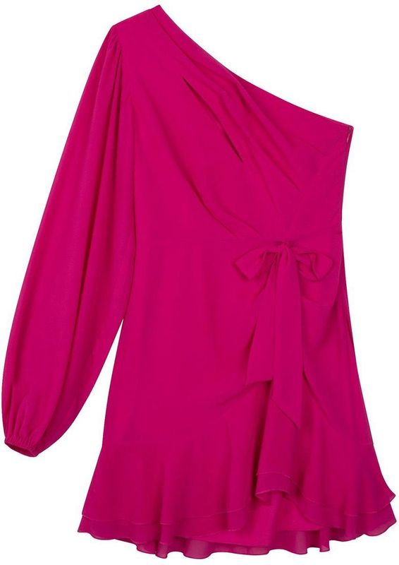 Refined Department - Jurk - Fuchsia - 100% Polyester
